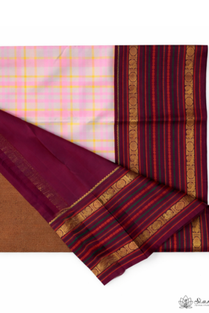 Pastel Checks Korvai Border